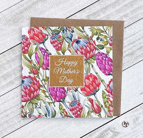 Happy Mother's Day Protea Plantable Greeting Card