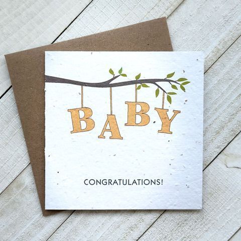 Baby Congratulations Plantable Greeting Card