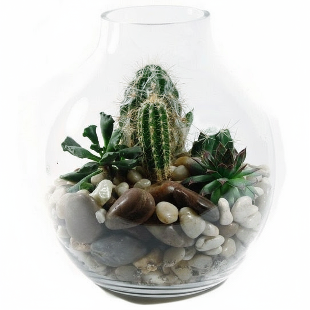 Bottle Desert Glass Terrarium