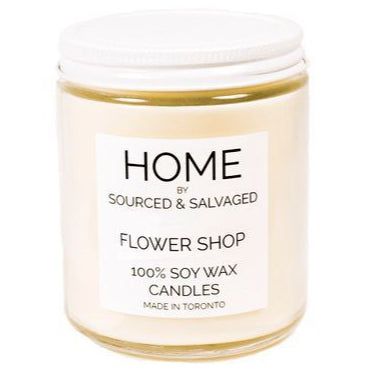 Organic Fresh Flowers Shop Soy Wax Candle 8oz Toronto