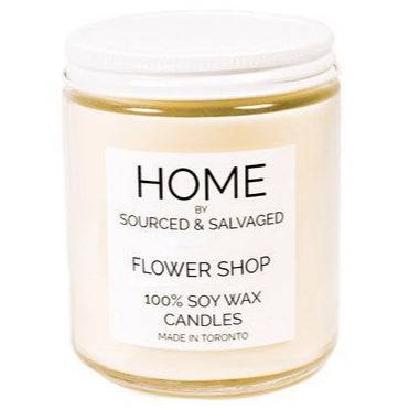 Organic Fresh Flowers Shop Soy Wax Candle 8oz Toronto