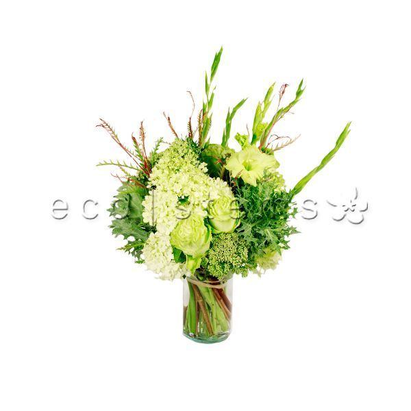 Green Seasonal Fresh Flowers Arrangement Toronto