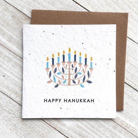 Happy Hanukkah Plantable Greeting Card