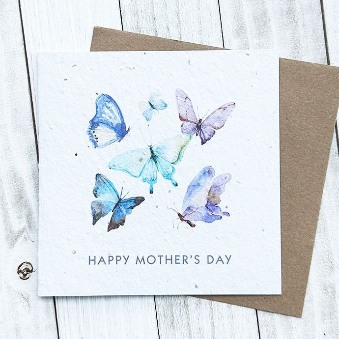 Happy Mother's Day Butterflies Plantable Greeting Card
