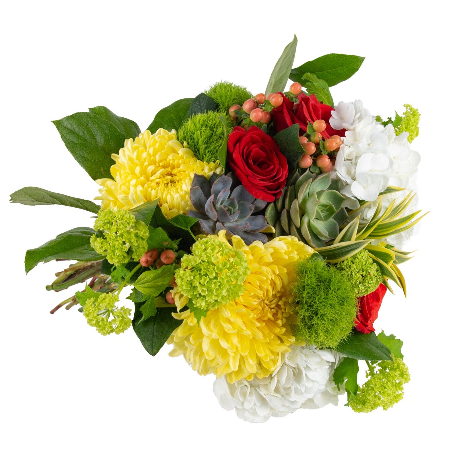 Mixed Fresh Flowers with Echeveria - Bouquets & Vase Arrangements