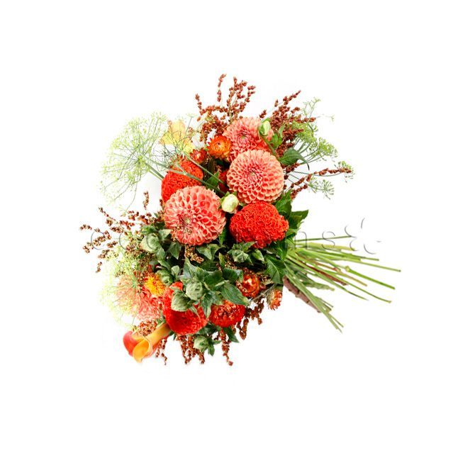 Orange Seasonal Fresh Flowers Arrangement Toronto