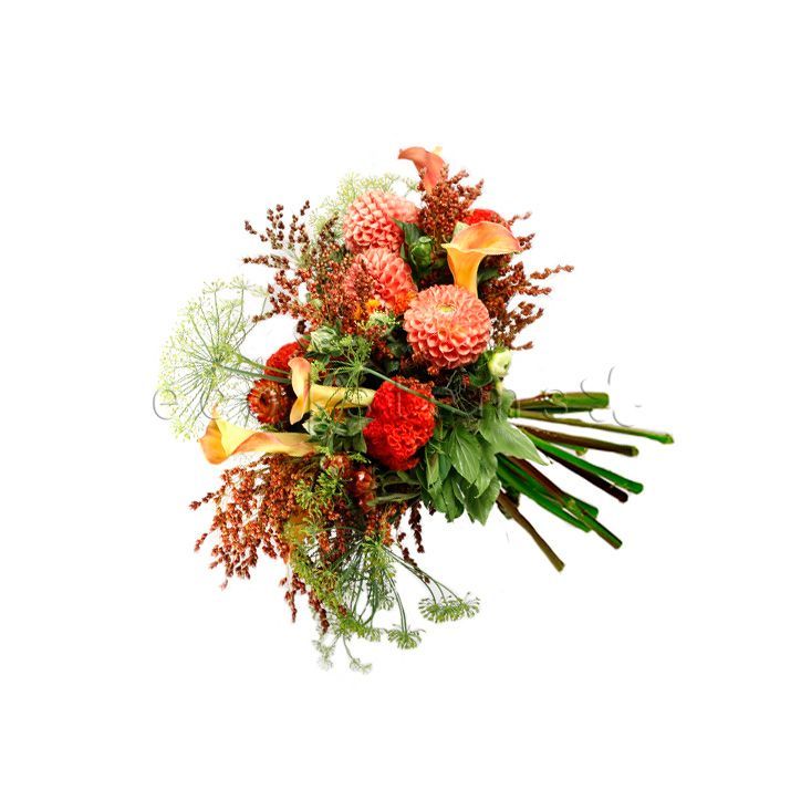 Orange Seasonal Fresh Flowers Arrangement Toronto