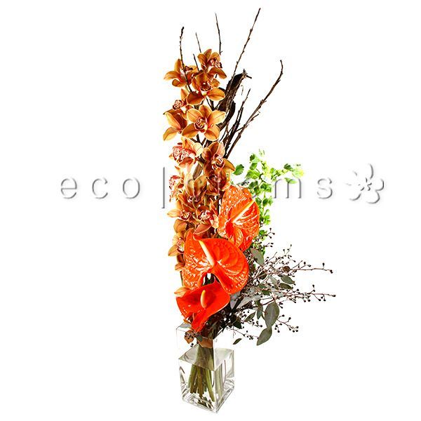 Linear Floral Art Arrangement Toronto