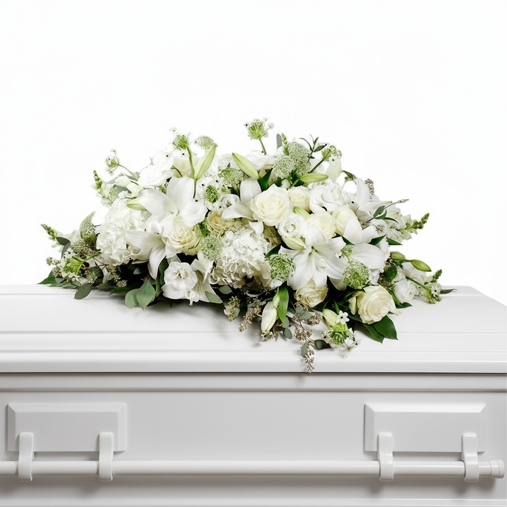 Sympathy Casket Spray Funeral Flowers