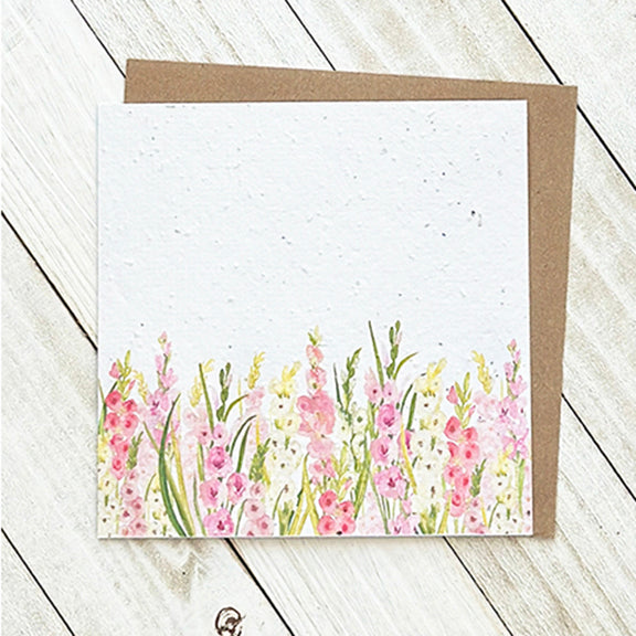 Gladiolas Plantable Greeting Card