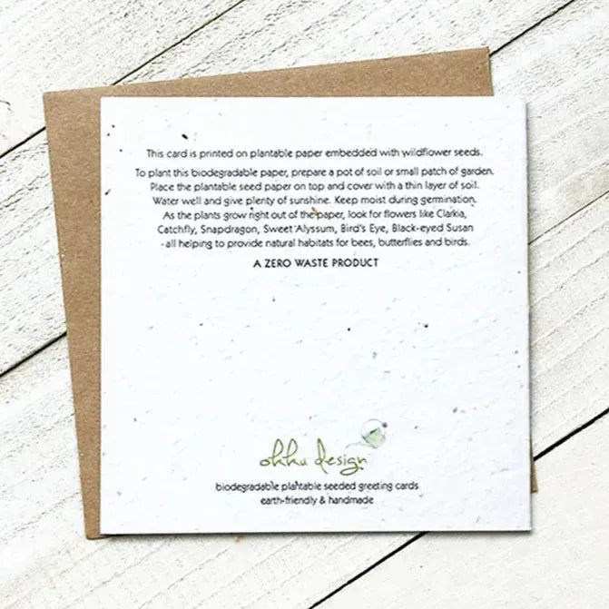 Bowtie Cat Plantable Greeting Card