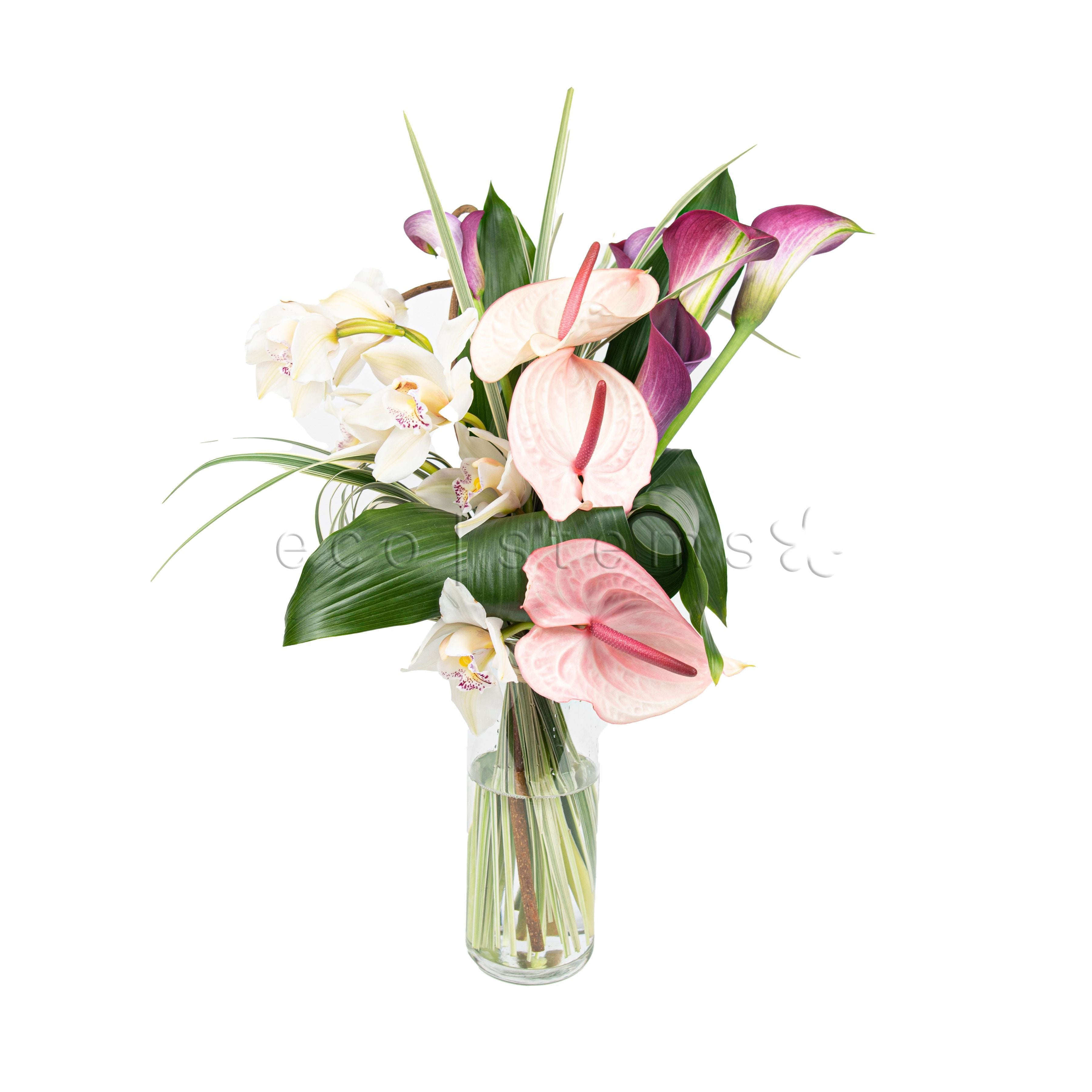 Tropical Vase Fresh Flowers Arrangement Toronto Ontario Delivery