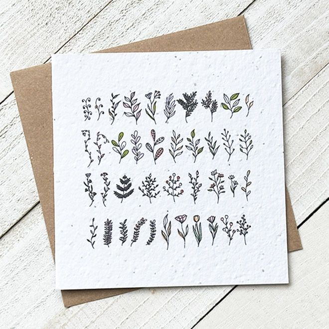 Botanical Print Plantable Greeting Card Toronto Ontario Delivery