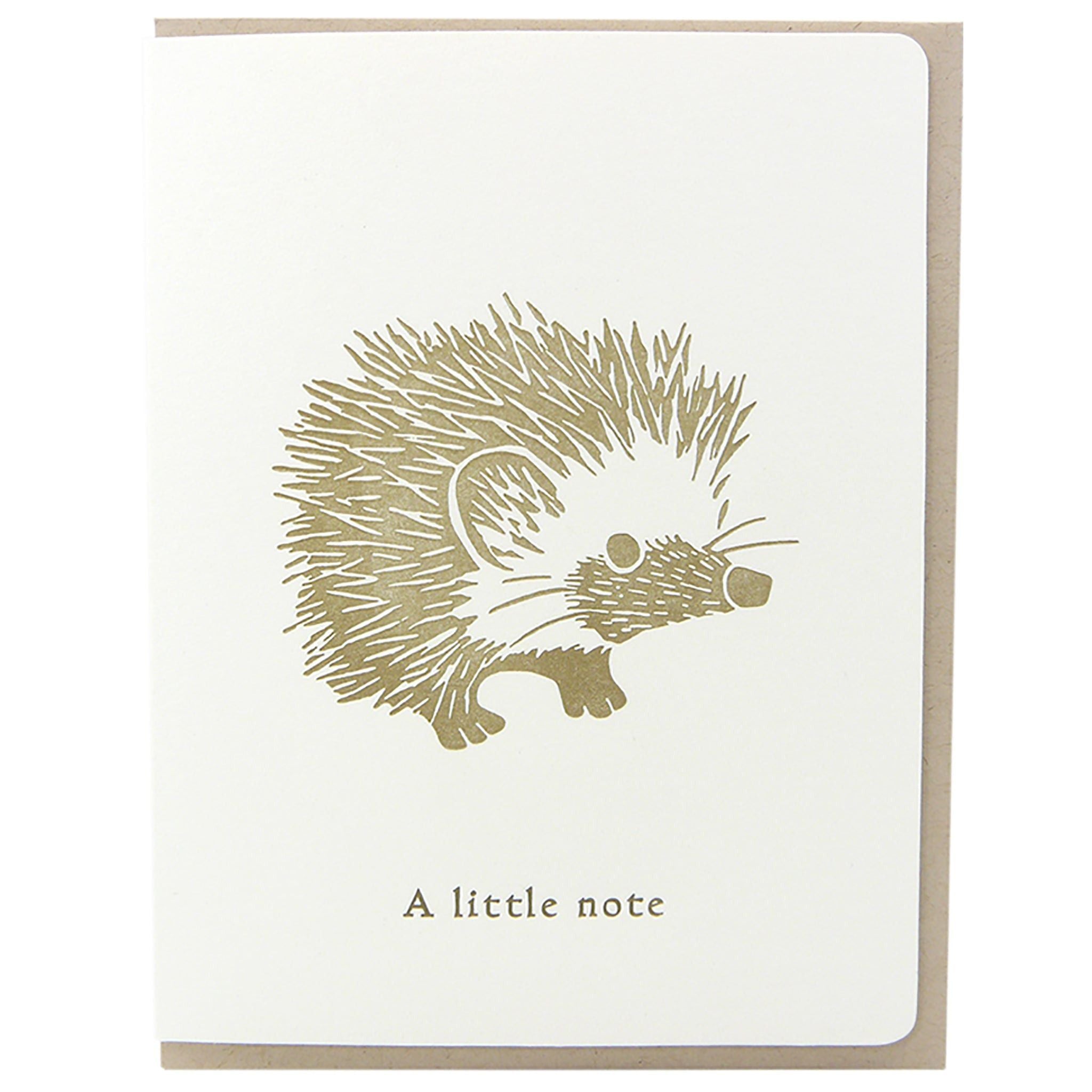 A Little Note Hedgehog Greeting Card Toronto Ontario Delivery