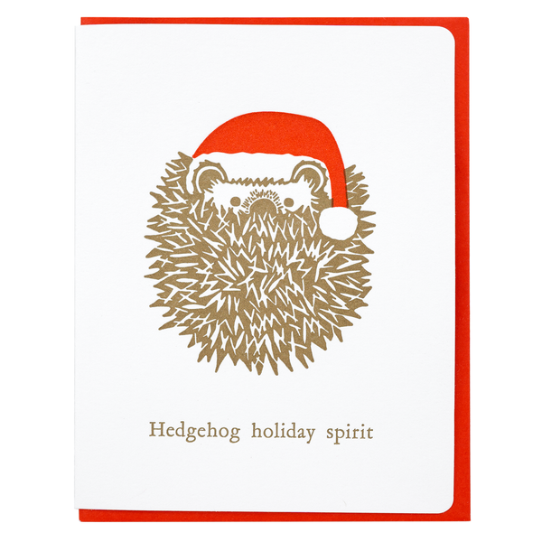 Hedgehog Holiday Spirit Greeting Card Toronto Ontario Delivery