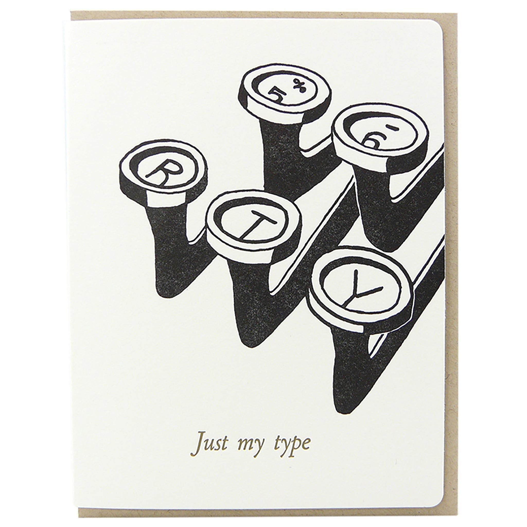 Just My Type Greeting Card Toronto Ontario Delivery