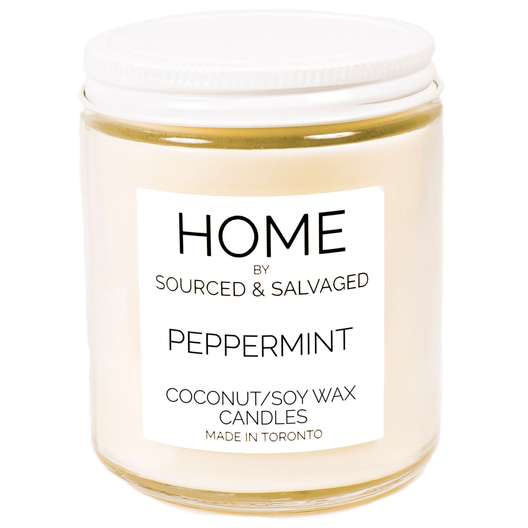 Peppermint Coconut & Soy Wax Candle 8oz Toronto Ontario Delivery