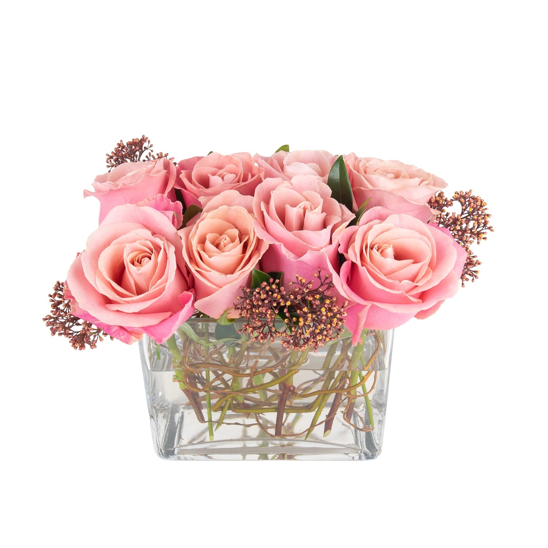 Rectangular Roses Floral Art Arrangement