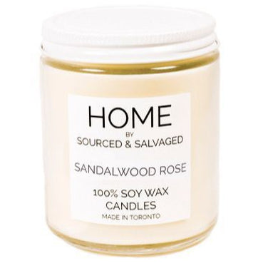 Sandalwood Rose Soy Wax Candle 8oz Toronto Ontario Delivery