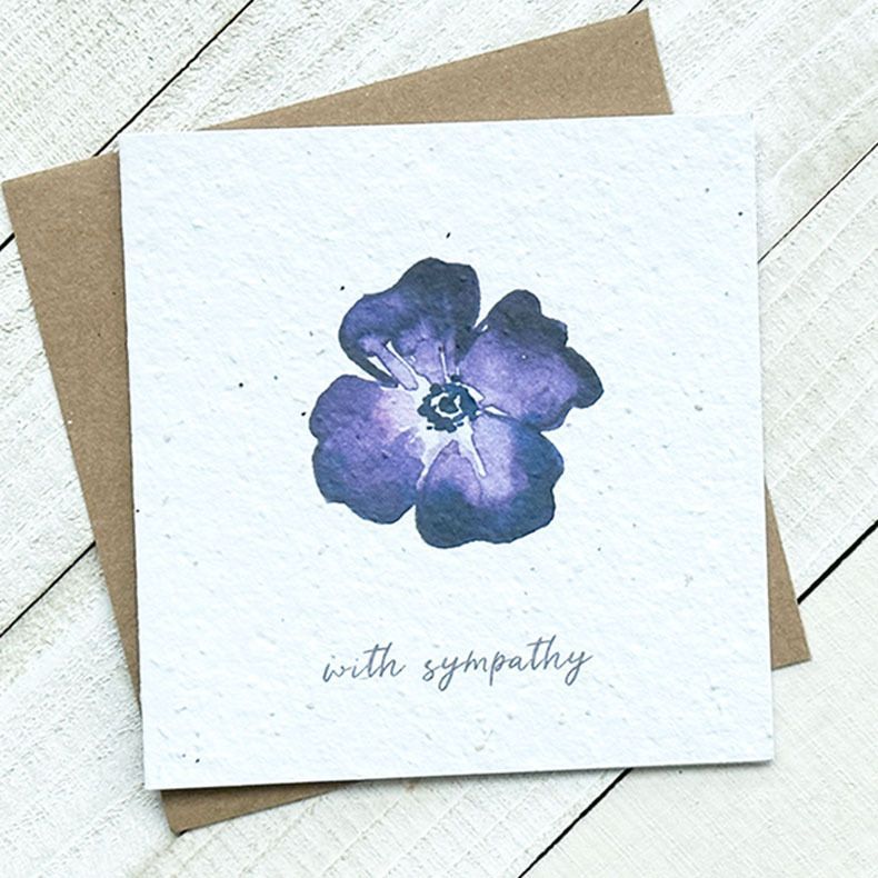 With Sympathy Plantable Greeting Card Toronto Ontario Delivery
