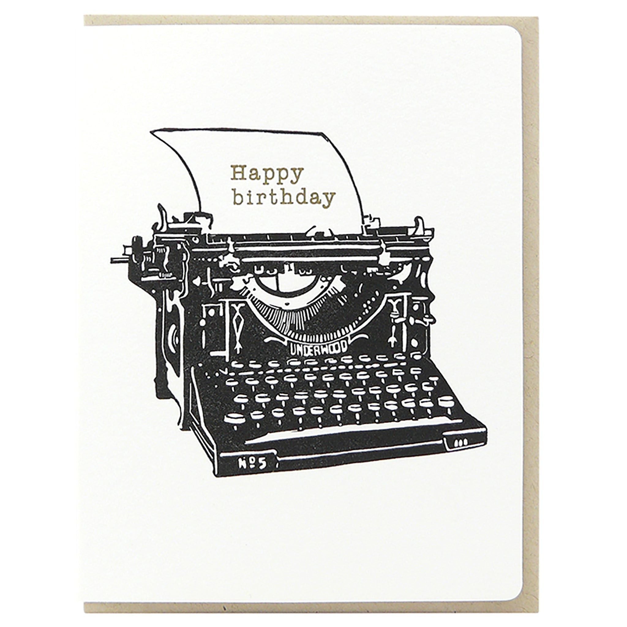 Happy Birthday Typewriter Greeting Card Toronto Ontario Delivery