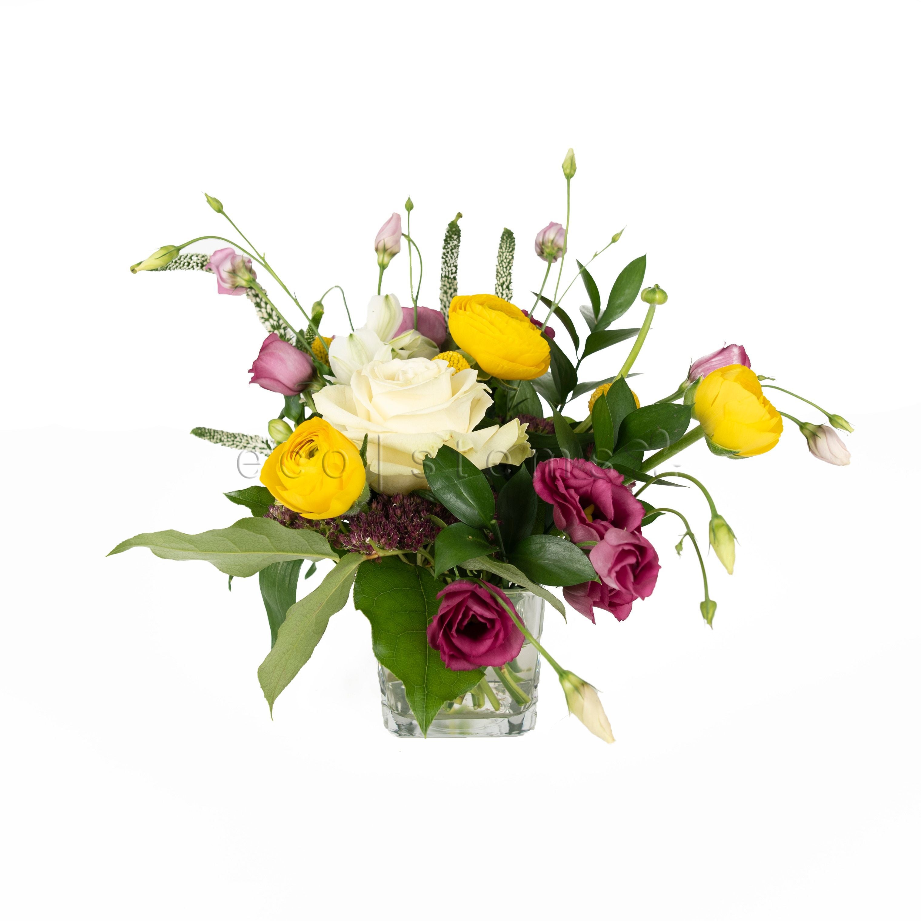 Mixed Fresh Flowers Arrangement Cubed Toronto Ontario Delivery