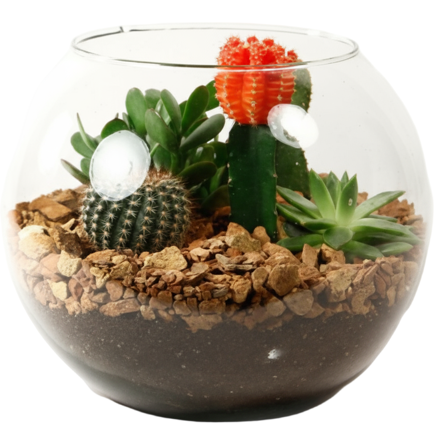 Fishbowl Desert Glass Terrarium