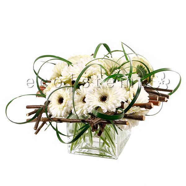 Gerbera Grid Floral Art Arrangement Toronto Ontario Delivery