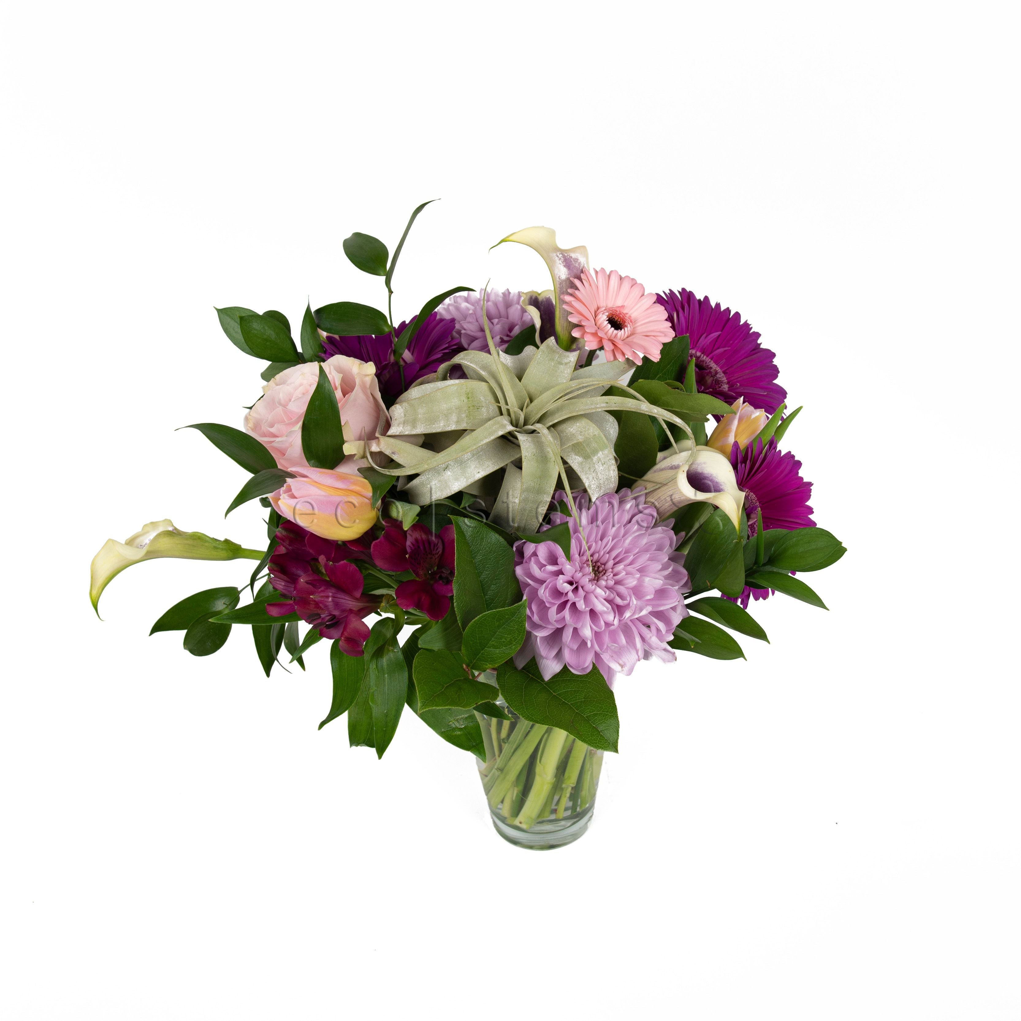 Mixed Fresh Flowers Arrangement with Xerographica Toronto Ontario Delivery