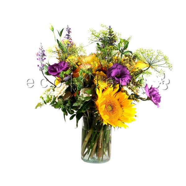 Mixed Seasonal Vase Fresh Flowers Arrangement Toronto Ontario Delivery