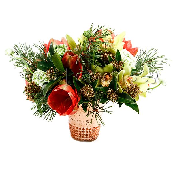 Winter Sunrise Fresh Flowers Centrepiece Toronto Ontario Delivery