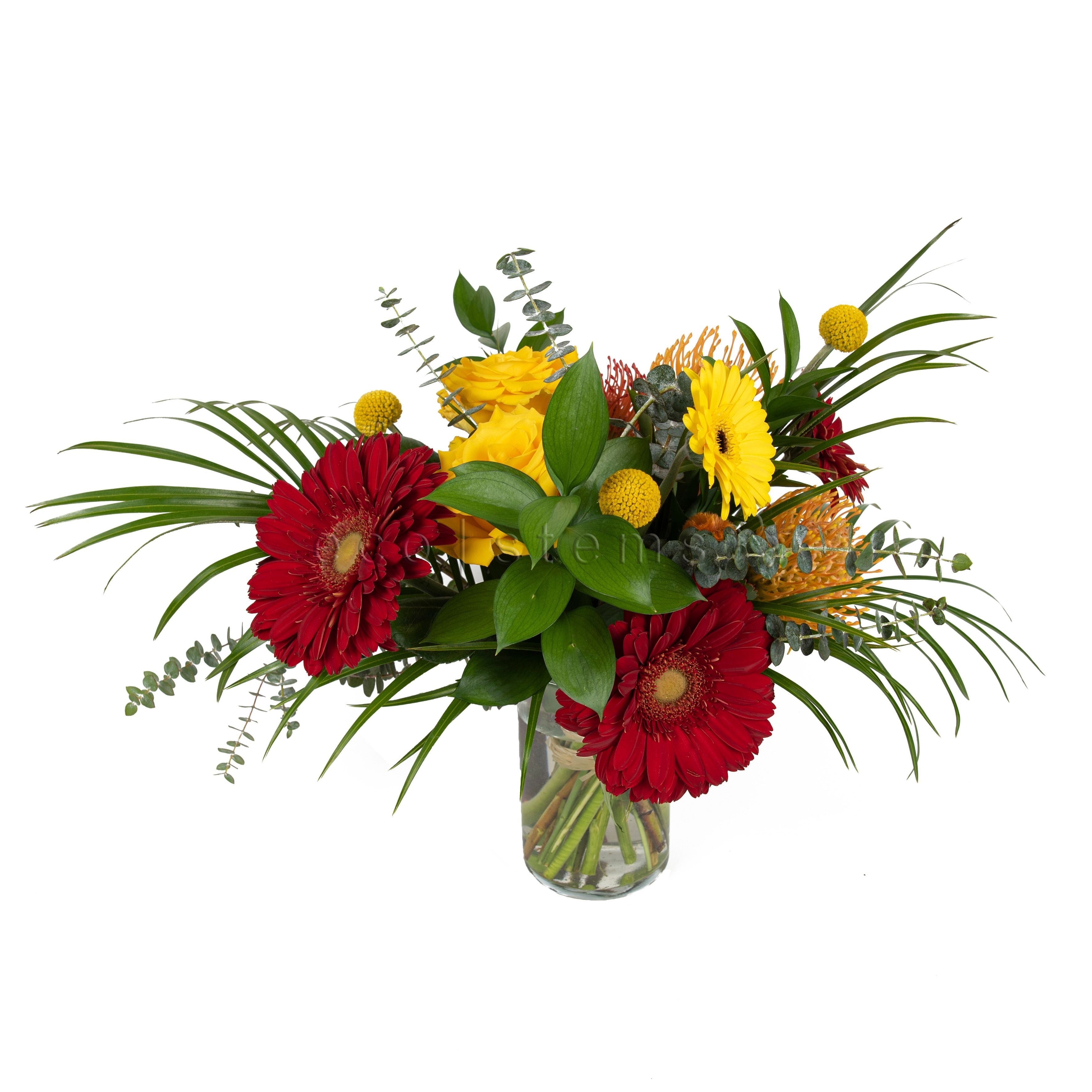 Tropical Nouveau Vase Fresh Flowers Arrangement Toronto Ontario Delivery