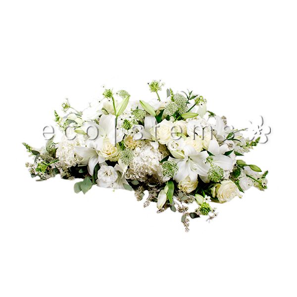 Seasonal Organic Fresh Flowers Funeral Casket Spray Toronto Ontario Delivery