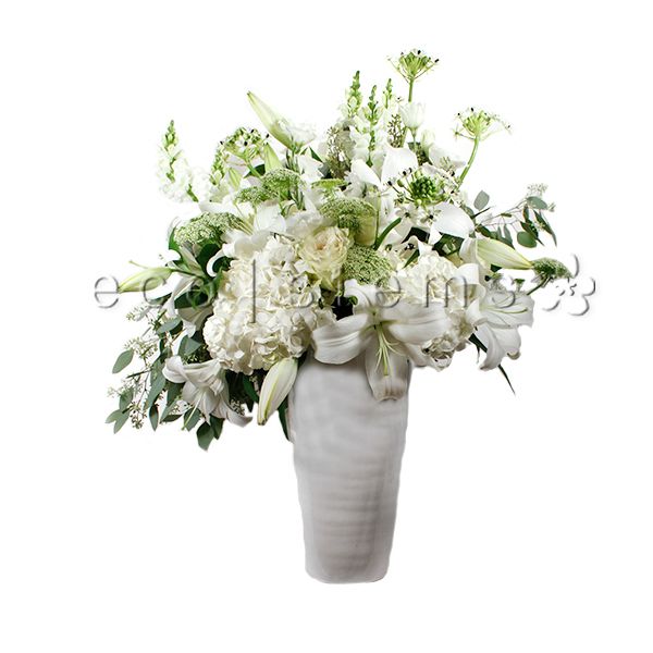 Large Sympathy Funeral Organic Fresh Flowers Arrangement Toronto Ontario Delivery